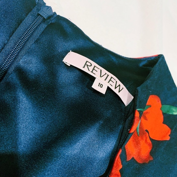 Review Floral Dress (Red Roses) Size 10 - Picture 4 of 8